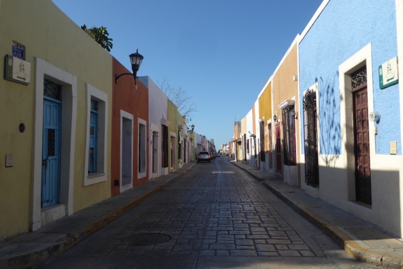 Campeche straatje Mexico