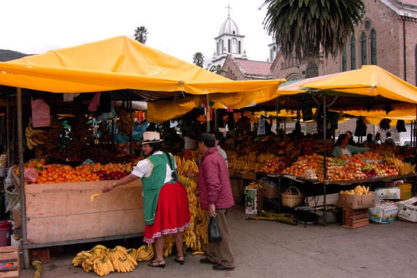 Markt omgeving Cuenca Ecuador