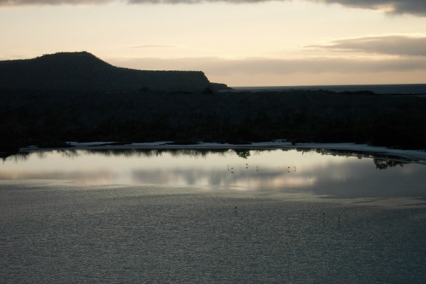 Ondergaande zon Galapagos Ecuador