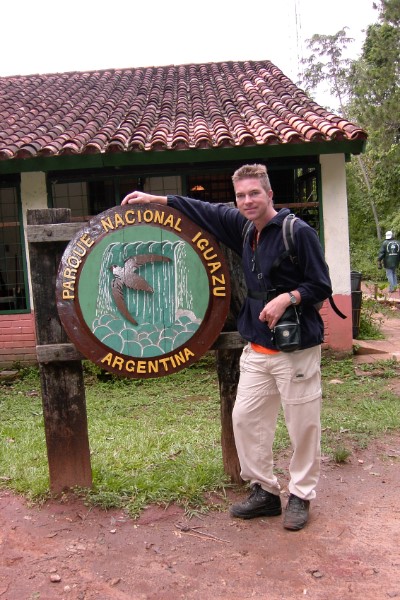 Bij de ingang van het park van Iguazu