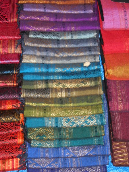 Sjaals markt Luang Prabang