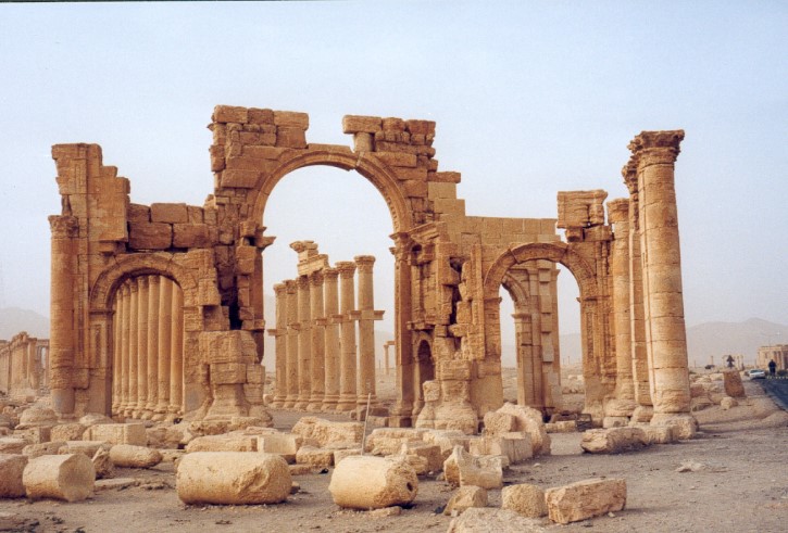 Palmyra Rechte straat Triomfboog