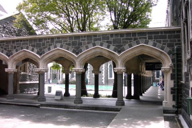 Oude universiteit in Christchurch Nieuw Zeeland