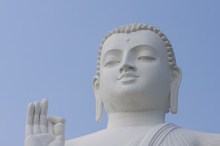 Minhitale witte buddha Sri Lanka